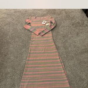 Anthropologie Multicolor Striped Maxi Dress